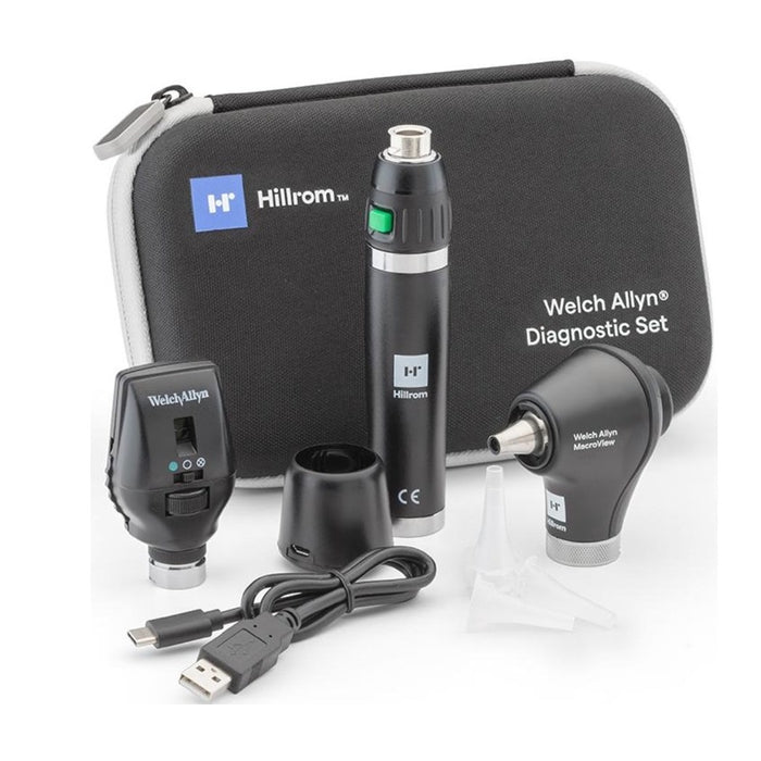 3.5 V Diagnostic Set: Coaxial LED Ophthalmoscope, MacroView Basic LED Otoscope, Multiple Handle and Charging Options