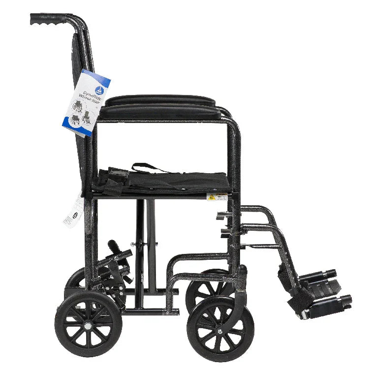 DynaRide Transport Wheelchairs with Fixed Full Arm and Swinging Foot Rest