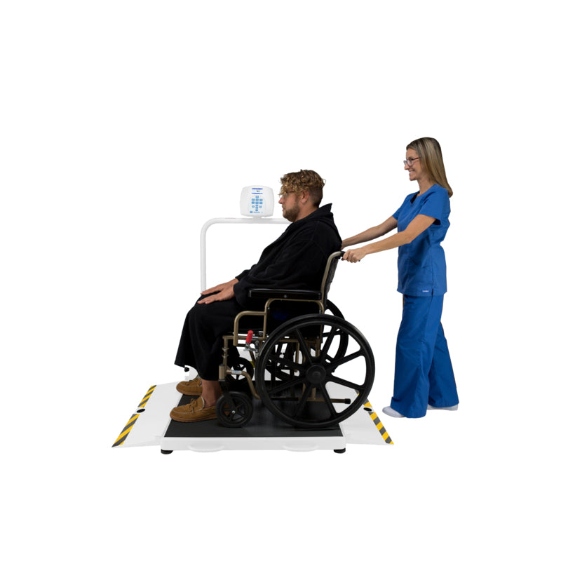Digital Wheelchair Scale with Large Platform and Dual Ramps