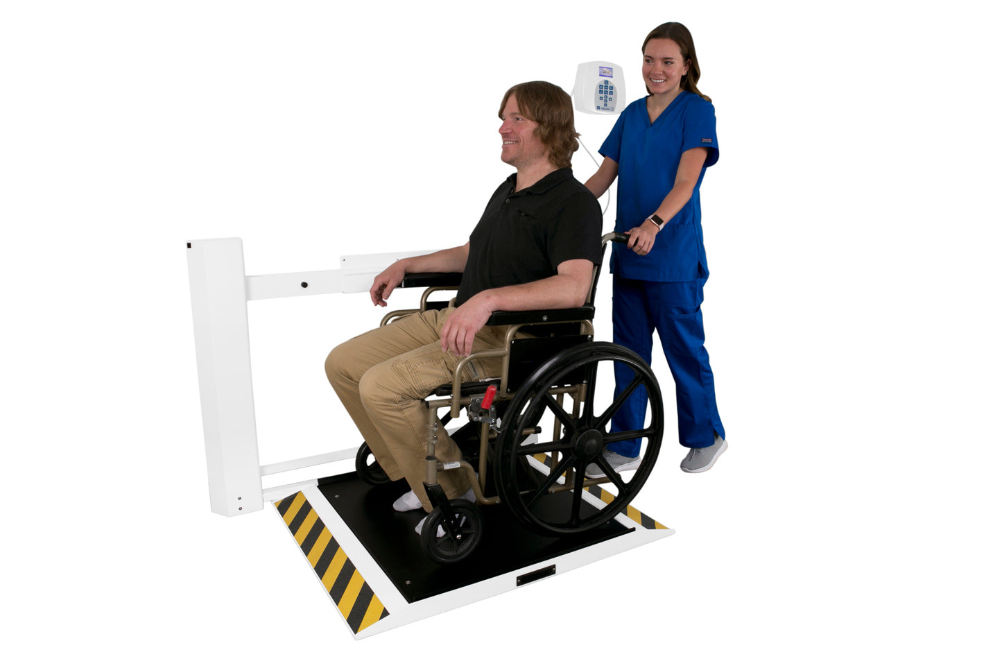 Wall-Mounted Antimicrobial Fold-up Wheelchair Scale