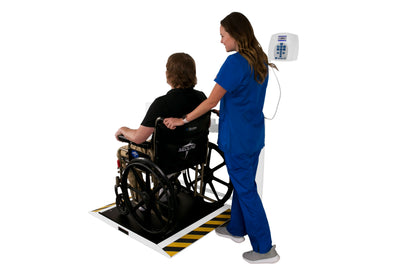 Wall-Mounted Antimicrobial Fold-up Wheelchair Scale