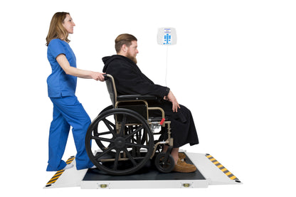 Digital Wheelchair with Dual Ramp Scale and Extra Large Platform