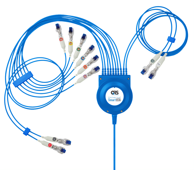 Universal SmartECG - Blue Unit: Portable 12-Channel ECG Machine with Office Medic Software