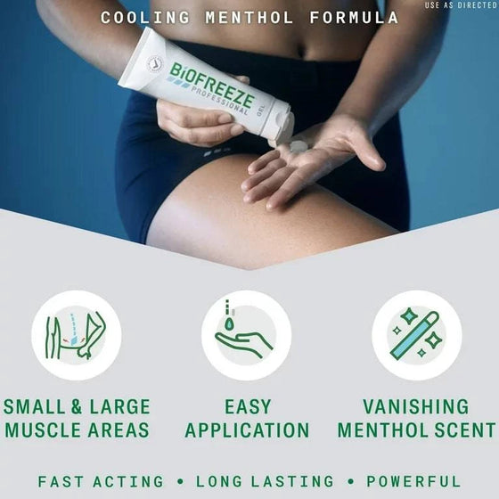 Biofreeze Professional Menthol Pain Relieving Gel, 4 oz Tube