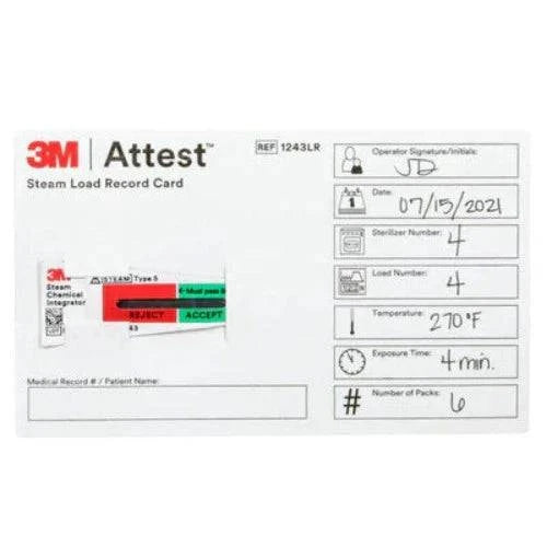 Attest Steam Load Record Cards