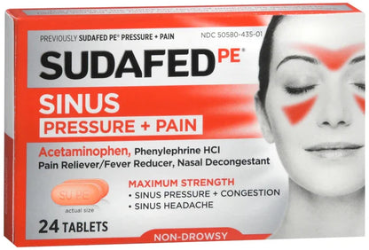 Sudafed PE Sinus Pressure and Pain Tablets