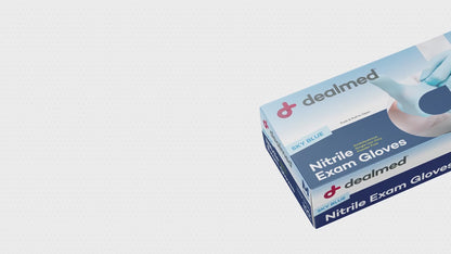 Light Blue Nitrile Exam Gloves