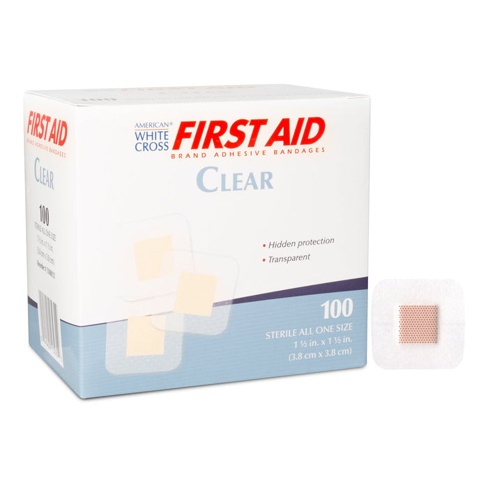 Clear Adhesive Bandages 1-1/2" x 1-1/2"