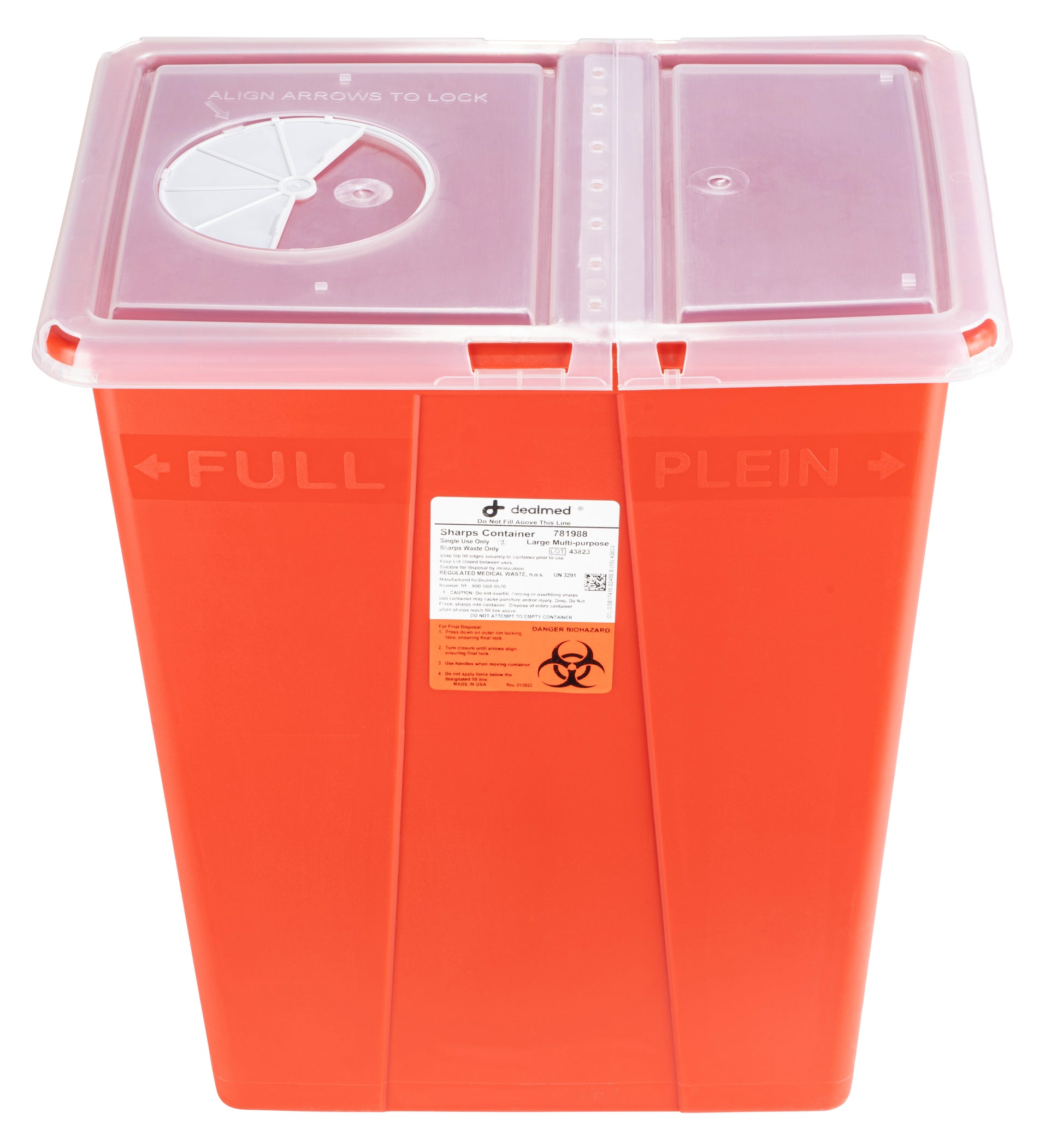 Secure Sharps Disposal Container Vibrant Red for Safe Needle Manageme