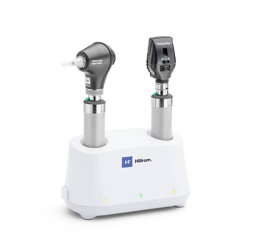3.5 V Diagnostic Set: Coaxial LED Ophthalmoscope, MacroView Basic LED Otoscope, Multiple Handle and Charging Options
