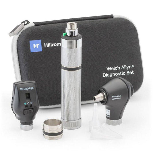 3.5 V Diagnostic Set: Coaxial LED Ophthalmoscope, MacroView Basic LED Otoscope, Multiple Handle and Charging Options